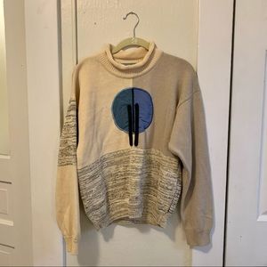 IXSPA • Color Blocking Vintage 80s Mockneck Sweater